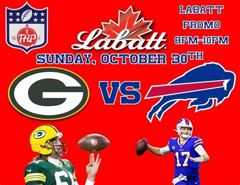 Green Bay Buffalo Bills Labatt Promo The Tap It Bar And Grill Rochester Ny October 30