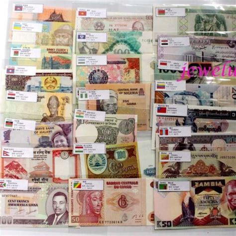 Wholesale Lots 55 Pcs Different World Banknotes Paper Money Foreign