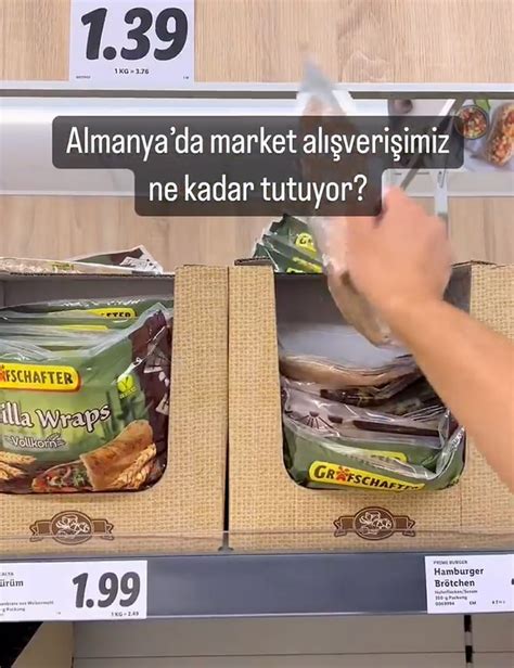 Almanya da Yaptığı İki Haftalık Market Alışverişini Gözümüze Sokarken