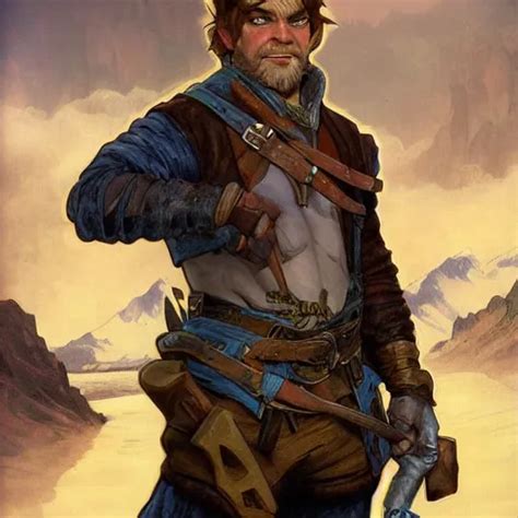 Full Body Portrait Of Scowling Halfling Male Rogue Stable Diffusion