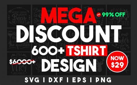 600 T Shirt Design Bundle Inkydeals