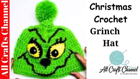 Crochet Grinch Inspired Christmas Beanie Hat Tutorial Whimsical