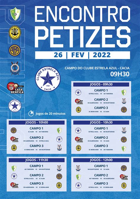 CALENDÁRIO ENCONTRO DE PETIZES PRÓXIMO FIM DE SEMANA Clube Estrela Azul