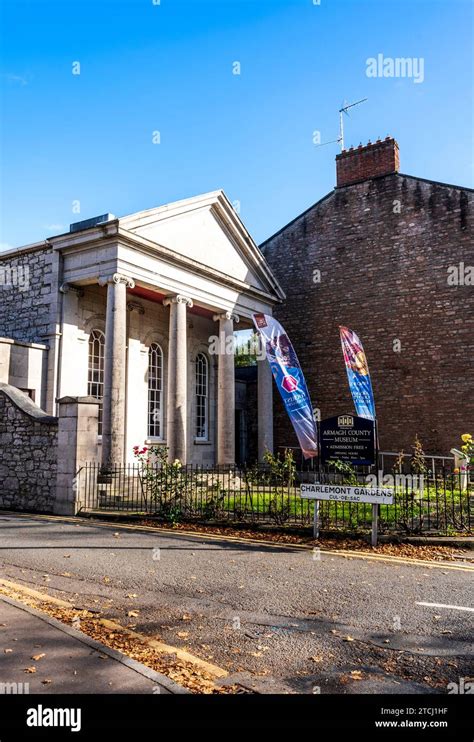 Neoclassical Façade Of The Armagh County Museum Along The Mall Armagh