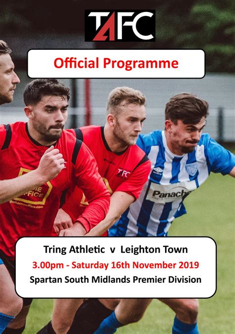 Tring Athletic v Leighton Town - 16th November 2019 3.00pm by Tring ...