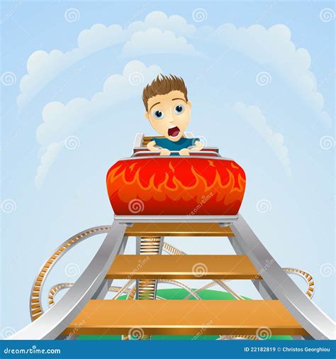 Scary Ride On Rollercoaster Royalty Free Stock Images - Image: 22182819