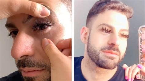 Woman Puts Fake Eyelashes On Boyfriend YouTube