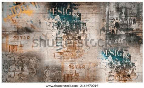 Vintage Graffiti Old Wallpaper Background Stock Illustration 2164970019 | Shutterstock