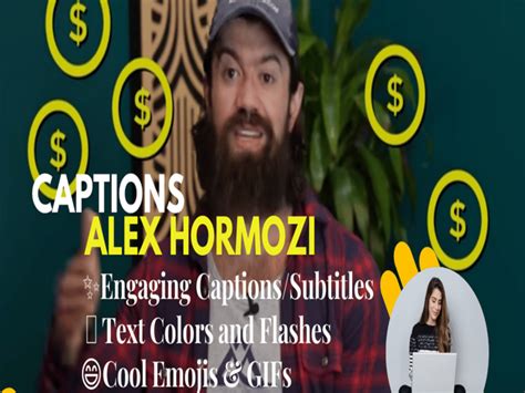 Engaging Alex Hormozi Style Captions Instagram Reels Tiktok Shorts