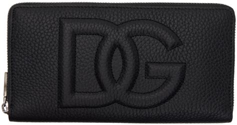 Black DG Logo Wallet By Dolce Gabbana On Sale