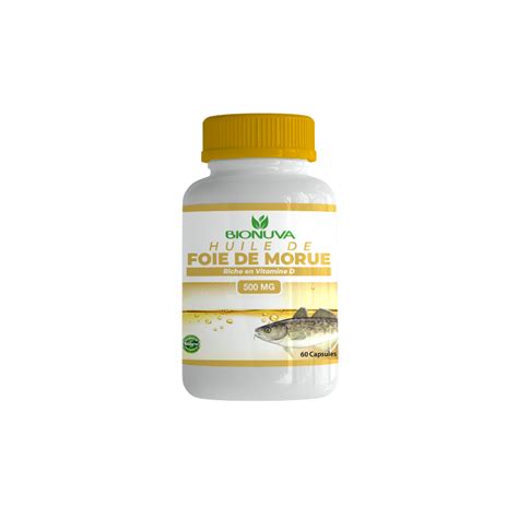 HUILE DE FOIE DE MORUE 500 Mg 60 Capsules