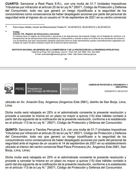 Caso Alex Gensollen Multan A Real Plaza Y Oechsle Por Intervención