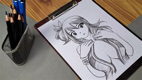 How To Draw A Sexy Anime Pencil Drawing [6] Asmr Youtube