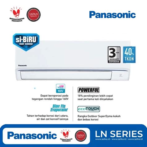 Harga Jual PANASONIC CS LN7AKJ SI BIRU AC SPLIT 3 4 PK STANDARD Selka Id