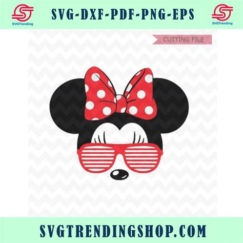 Minnie Mouse Svg Sunglasses Layered Disney Minnie Mouse Sunglasses