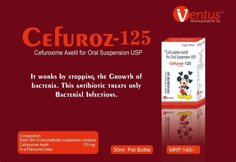 Cefuroz Cefuroxime Axetil Oral Suspension Ip Packaging Size Gm