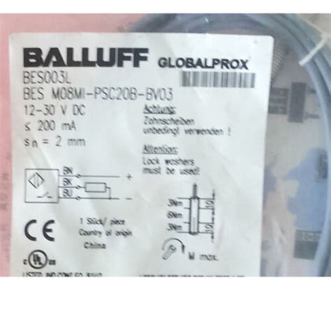 A BALLUFF BES M08MI PSC20B BV03 BES003L Inductive Standard Sensors PNP