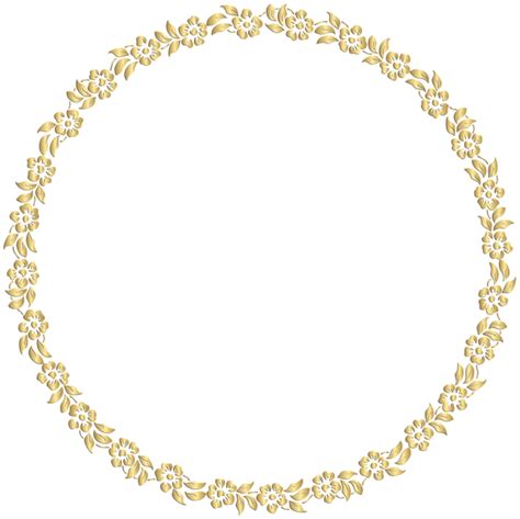 Golden Round Frame Png Image Png Mart