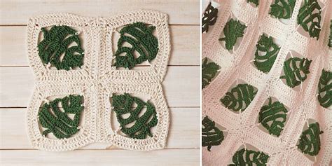 Monstera Granny Square Pattern By Roseanna Murray Granny Square