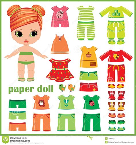 Paper Doll With Clothes Set Bonecos De Papel Roupas De Papel Roupas De Boneca De Papel