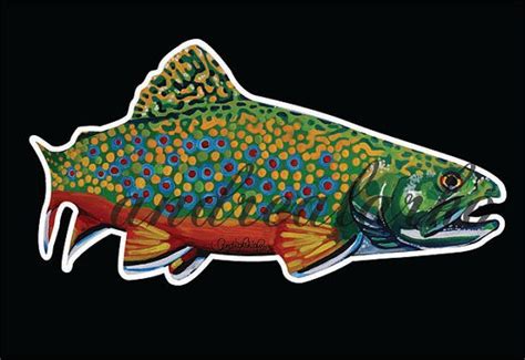 Painted Brook Trout Laminated 3m Vinyl Decal Etsy Brook Trout