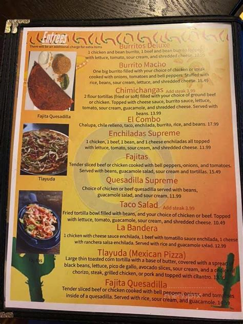 Menu Of Garcias Mexican Restaurant In Elmira Ny 14903