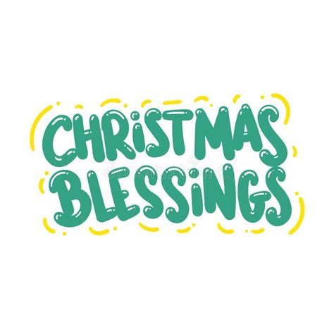 Christmas Blessings Quote Text Typography Design Graphic Vector