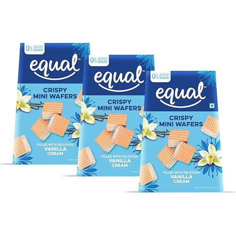 Equal Vanilla Wafers Cube Sugar Free Pack Of 3 100g Each 0