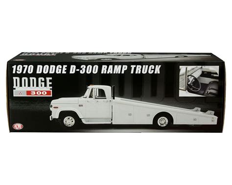 Acme 118 1970 Dodge D 300 Ramp Truck White Limited 434 Pieces M