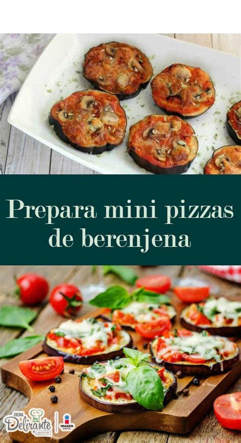 Prepara estas riquísimas y originales mini pizzas de berenjena receta