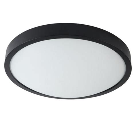 Plafonnier LED 18W noir lumière chaude