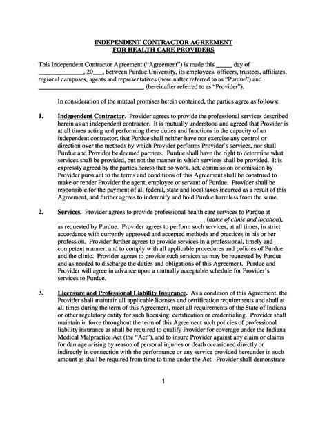 50 Free Independent Contractor Agreement Forms And Templates