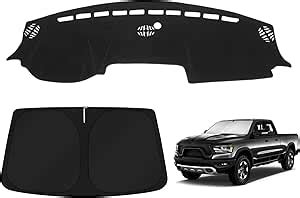 Amazon KUST Windshield Sun Shade With Dashboard Cover Mat For