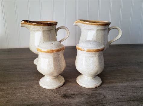 Vintage Mikasa Stone Manor Garden Club Salt And Pepper Etsy