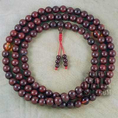 Rosewood Prayer Beads Tibetan Buddhist Mala Beads