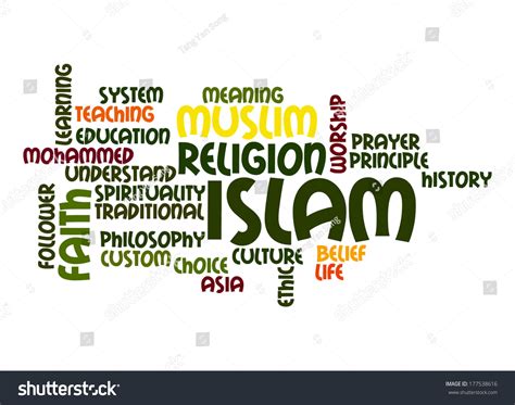 Islam Word Cloud Stock Illustration 177538616 Shutterstock