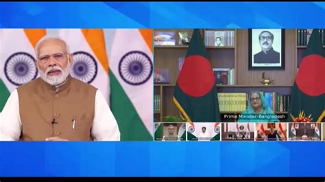 Pm Narendra Modi Bangladeshi Pm Sheikh Hasina Inaugurate Key Rail Link