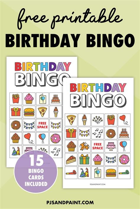 Free Printable Birthday Bingo for Kids | Bingo for kids, Free printable ...