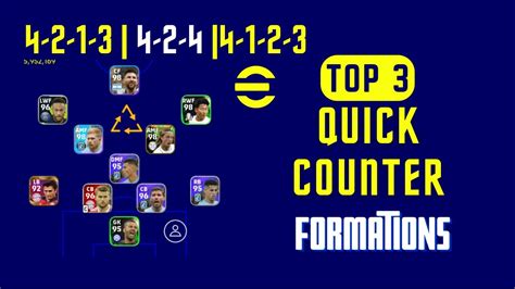 Top 3 Quick Counter Best Formation Best Quick Counter Formation