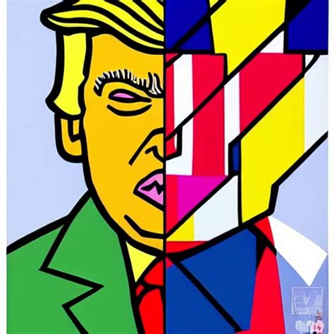 Donald Trump Portrait By Romero Britto Stable Diffusion