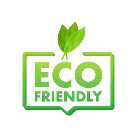 Premium Vector Eco Friendly Green Leaf Label Sticker Vector Stock