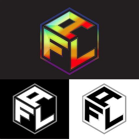 Premium Vector | Initial letters afl polygon logo design vector image