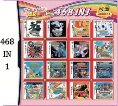 468 Games In 1 Ds Games Pack Card Compilations NDS Game Super Combo