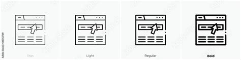 Clickbait Icon Thin Light Regular And Bold Style Design Isolated On