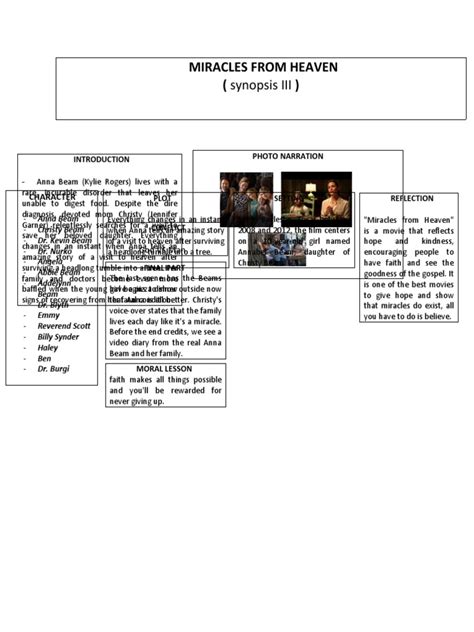 A Heavenly Miracle: A Synopsis of the True Story Film 'Miracles from Heaven' | PDF