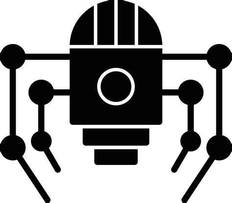 Nano Robot Glyph Icon 14758162 Vector Art At Vecteezy