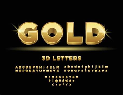 Gold Font Vector Art Icons And Graphics For Free Download