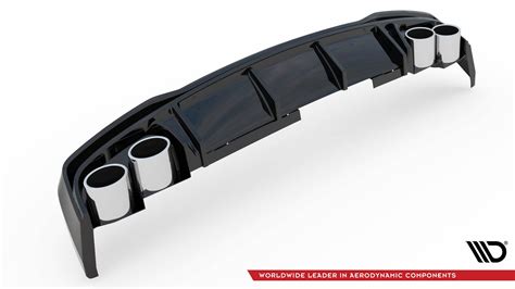 Rear Valance Exhaust Ends Imitation Audi S6 A6 S Line C8 Gloss