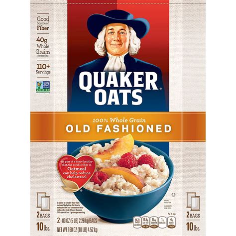 Quaker Oats Old Fashioned 2 5 Lb Bags 100 Servings 10 Lb Walmart