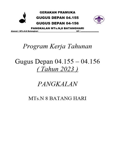 Program Kerja Mts N 8 Bh Pdf